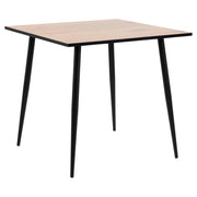 Wilma Square Oak Melamine Dining Table With Black Edging 80cm 2/4 Seats
